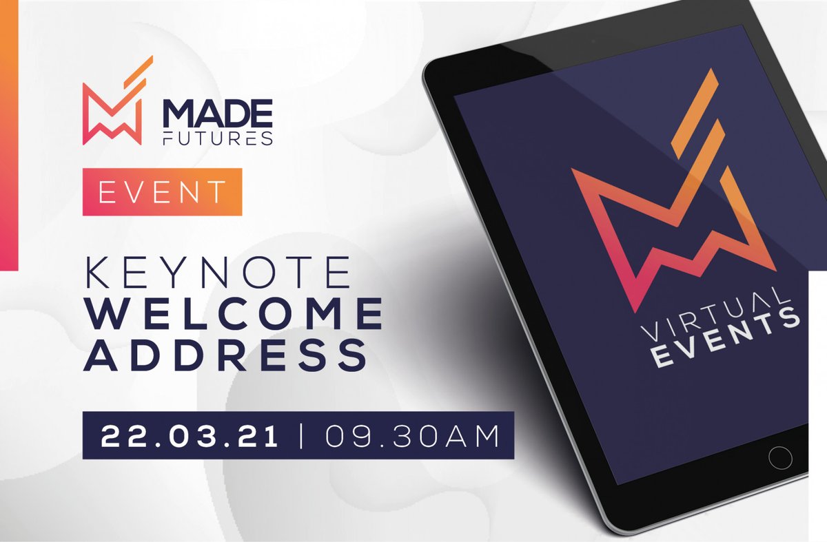 Join us for the opening Keynote Welcome Address to #MadeFutures to find out what you need to know for the expo

There will be an introduction from Made in Group's company directors, alongside a speech from the Mayor of the West Midlands - Andy Street

firstorchard.lt.acemlnc.com/Prod/link-trac…