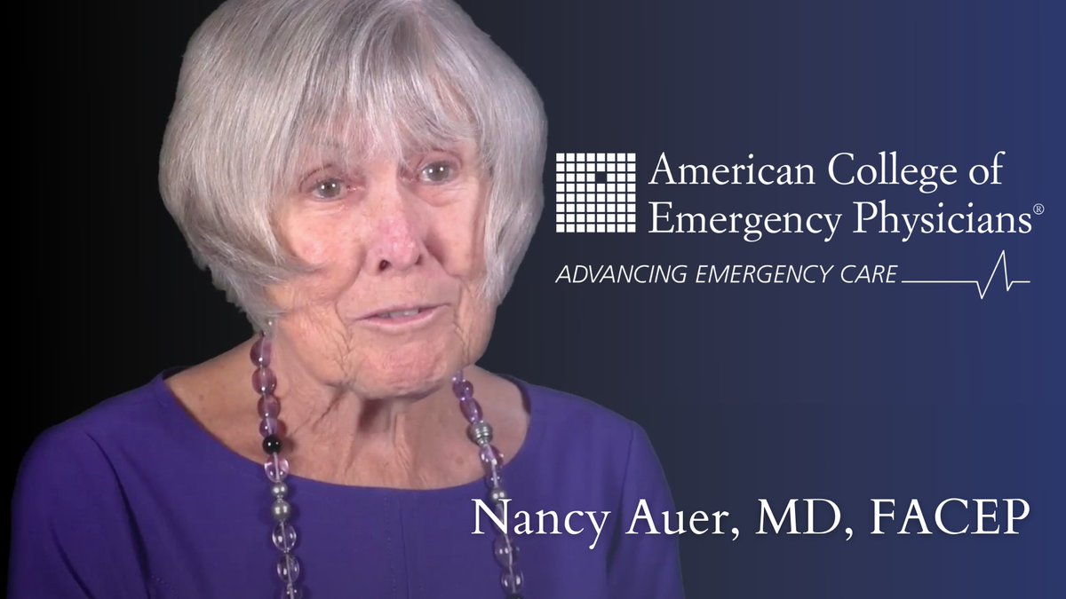 This Women’s History Month, we look back on ACEP’s first woman president, Dr. Nancy Auer, and her experience as ACEP’s first woman president.

Watch here: youtube.com/watch?v=eN-CrH…