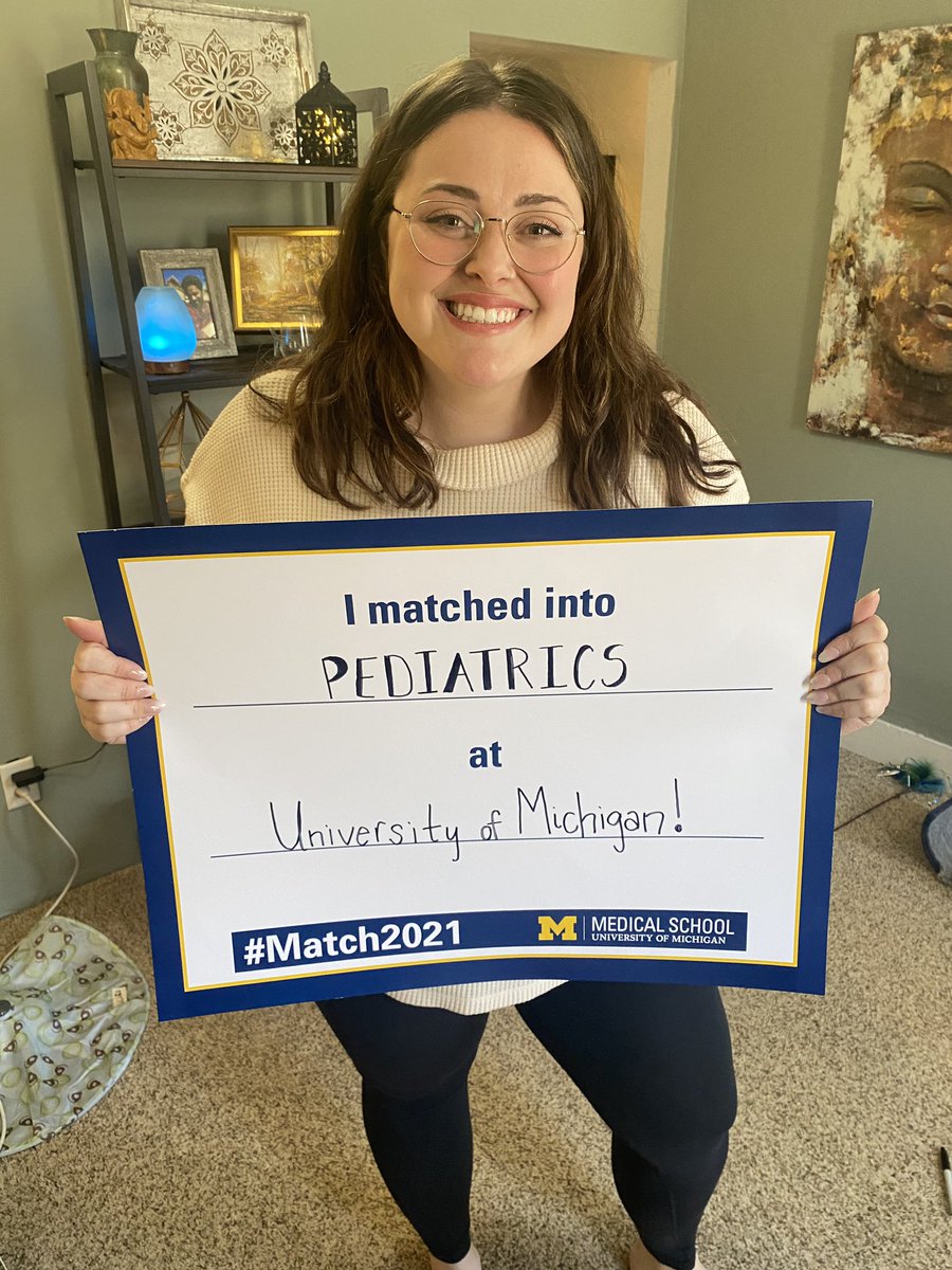 So exited to spend three more years with @Umichpeds learning from some of the most incredible mentors and pediatricians that I know! 🎉🥳#GoBlueMatch #MatchDay2021 <a href="/FuturePedsRes/">FuturePedsRes</a> @UMichMedAdmiss