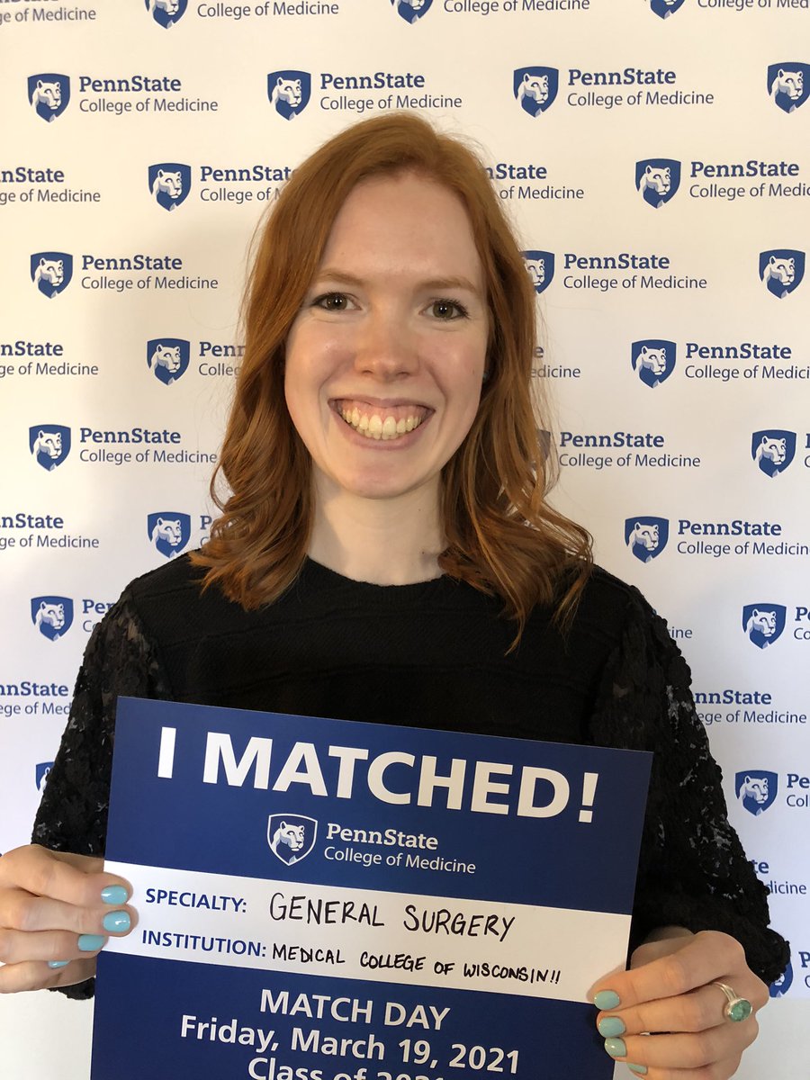 Samantha Leonard, MD, MEd (@sampleonard) on Twitter photo So excited to share I matched at the Medical College of Wisconsin!!! Milwaukee, here I come!! #MatchDay2021 #GenSurgMatch2021 <a href="/MCWSurgery/">MCW Surgery</a> <a href="/PennStHershey/">Penn State Health</a> <a href="/RASACS/">RAS-ACS</a> So excited to share I matched at the Medical College of Wisconsin!!! Milwaukee, here I come!! #MatchDay2021 #GenSurgMatch2021 <a href="/MCWSurgery/">MCW Surgery</a> <a href="/PennStHershey/">Penn State Health</a> <a href="/RASACS/">RAS-ACS</a>