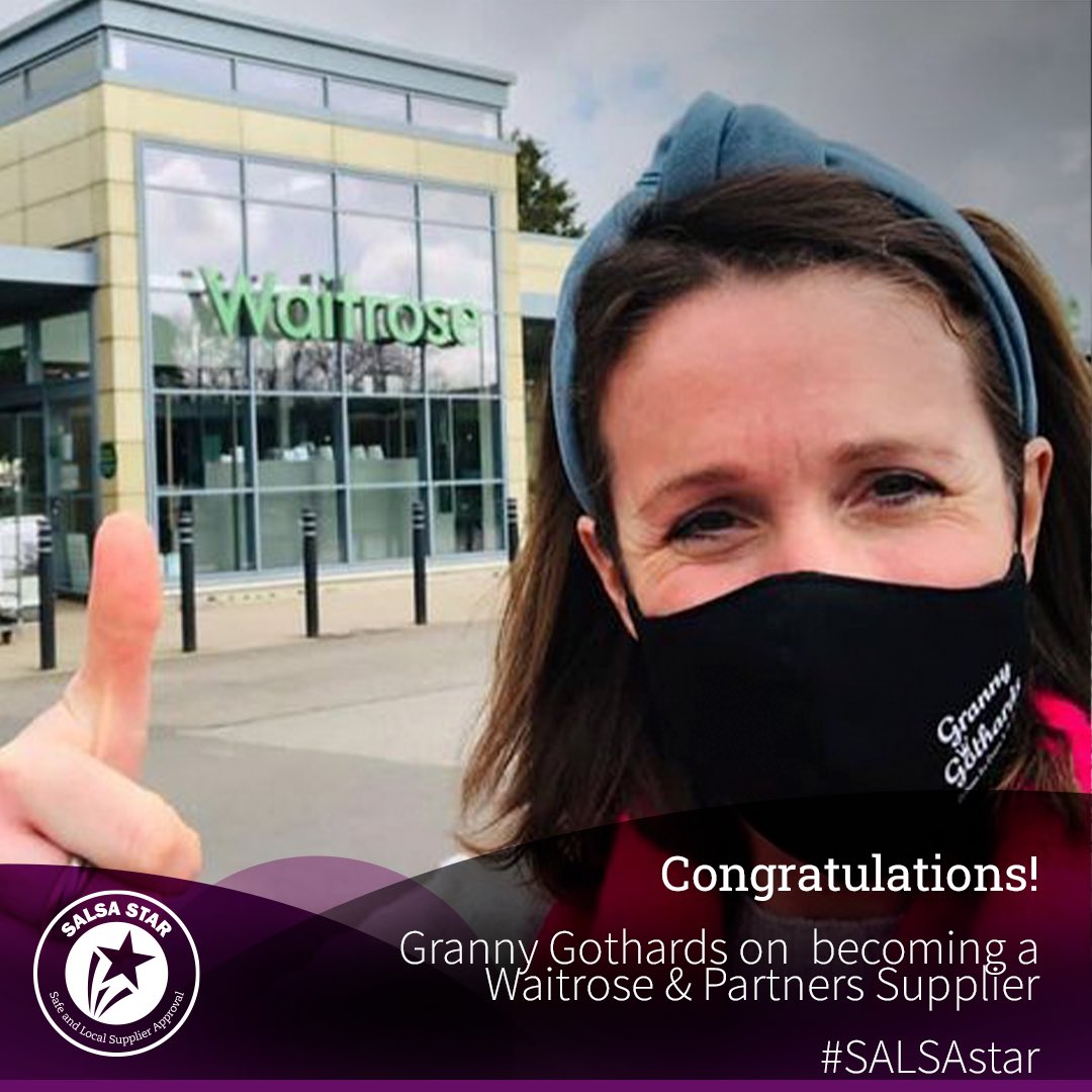 We would like to say a HUGE  congratulations to SALSA members <a href="/GrannyGothards/">Granny Gothards</a>.  This week they saw their artisan ice creams stocked in 60 <a href="/waitrose/">Waitrose & Partners</a> stores across the UK.  They have been SALSA members since 2018 and are committed to the highest food safety and quality standards👑
