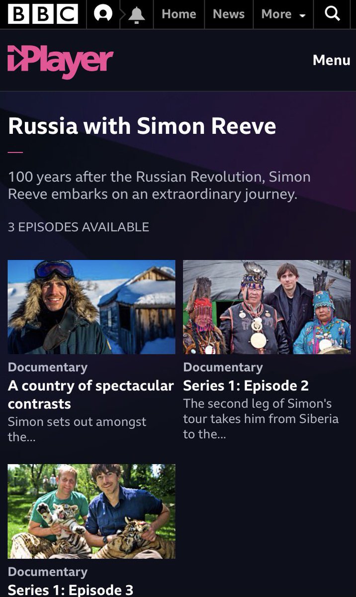 GeogEcco's tweet photo. ❗️📹 Russia with Simon Reeve is back on BBC iPlayer...a great watch for Y8 geographers to further explore this half term’s big question ‘why is Russia globally important?’ https://t.co/CDwJolNNzX