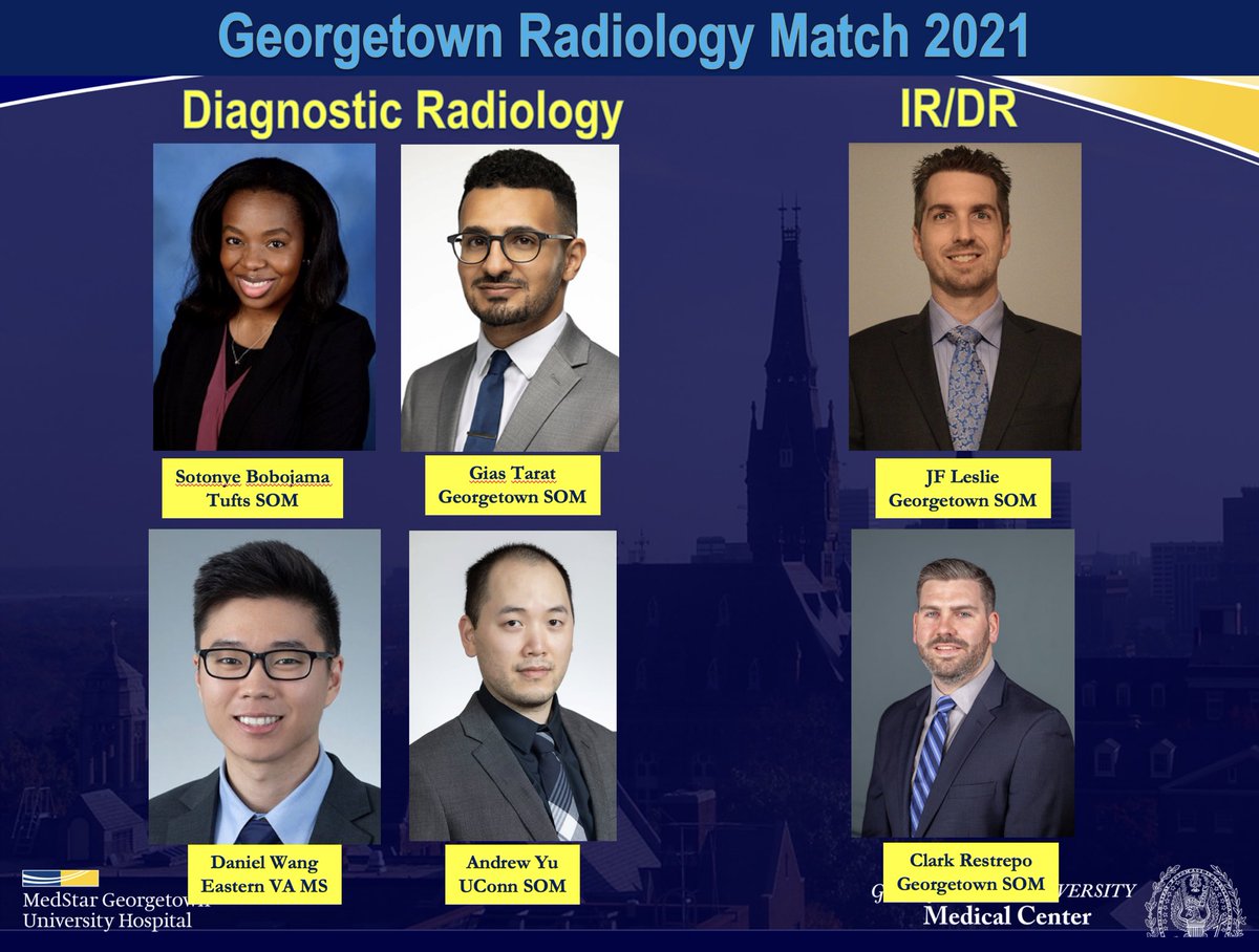 We’re so excited to welcome the newest members of the Georgetown Radiology family!!! Congratulations everyone! 🥳 #radiologymatch #matchday #futureradres