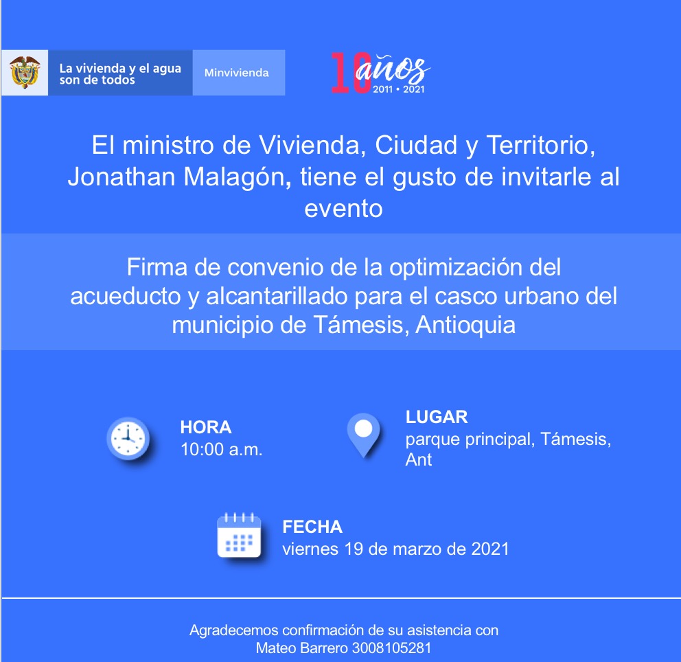 GermanBlancoA's tweet photo. TÁMESIS

En mis realizaciones políticas, hoy viviré una de las más significativas

Firma oficial en territorio del convenio entre Nación + Dpto + Mpio

Plan Maestro Acueducto y Alcantarillado de mi pueblo = 24 mil mllns

Acompañamiento con Hechos Reales 👇

CONSENSO

Vier 19 Marz https://t.co/J9G4UgYekj
