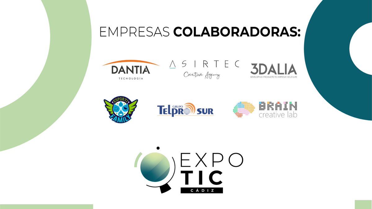 🥺 #expoticcadiz2021 finaliza el día de hoy y no había podido ser posible sin el apoyo de nuestros colaboradores.

👉@braincreativel <a href="/Asirtec/">Asirtec</a>  @Dantia <a href="/3DALIA_/">3DALIA</a>  <a href="/EsportiFamily/">Esporti Family</a>  #TELPROSUR <a href="/KimauEstudio/">Kimau</a> 
 
🔵Las TICS DE ESPAÑA 🔄 MEXICO. Conectadas.