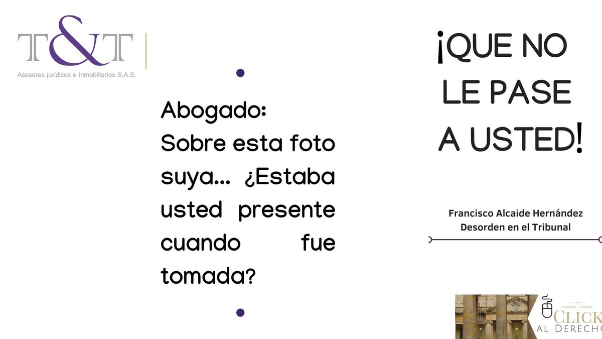 dtorresabogada's tweet photo. En el mundo del litigo, nos podemos encontrar con abogados como estos, ¿Cómo habrá reaccionado el testigo ante esta pregunta? 🤣😅😮
#Viernes #jurídico #derechocivilycomercial #DianaTorres #clickalderecho #AsesoriaLegal #abogadosbogota #Derecho #Legal #Funny https://t.co/K6t2C8C41s