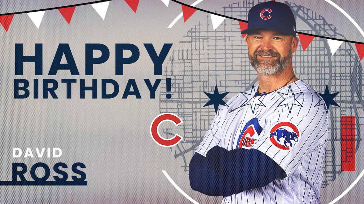 Cubs's tweet photo. Wishing Manager David a very happy birthday! 🥳 https://t.co/dy9wykPm8d