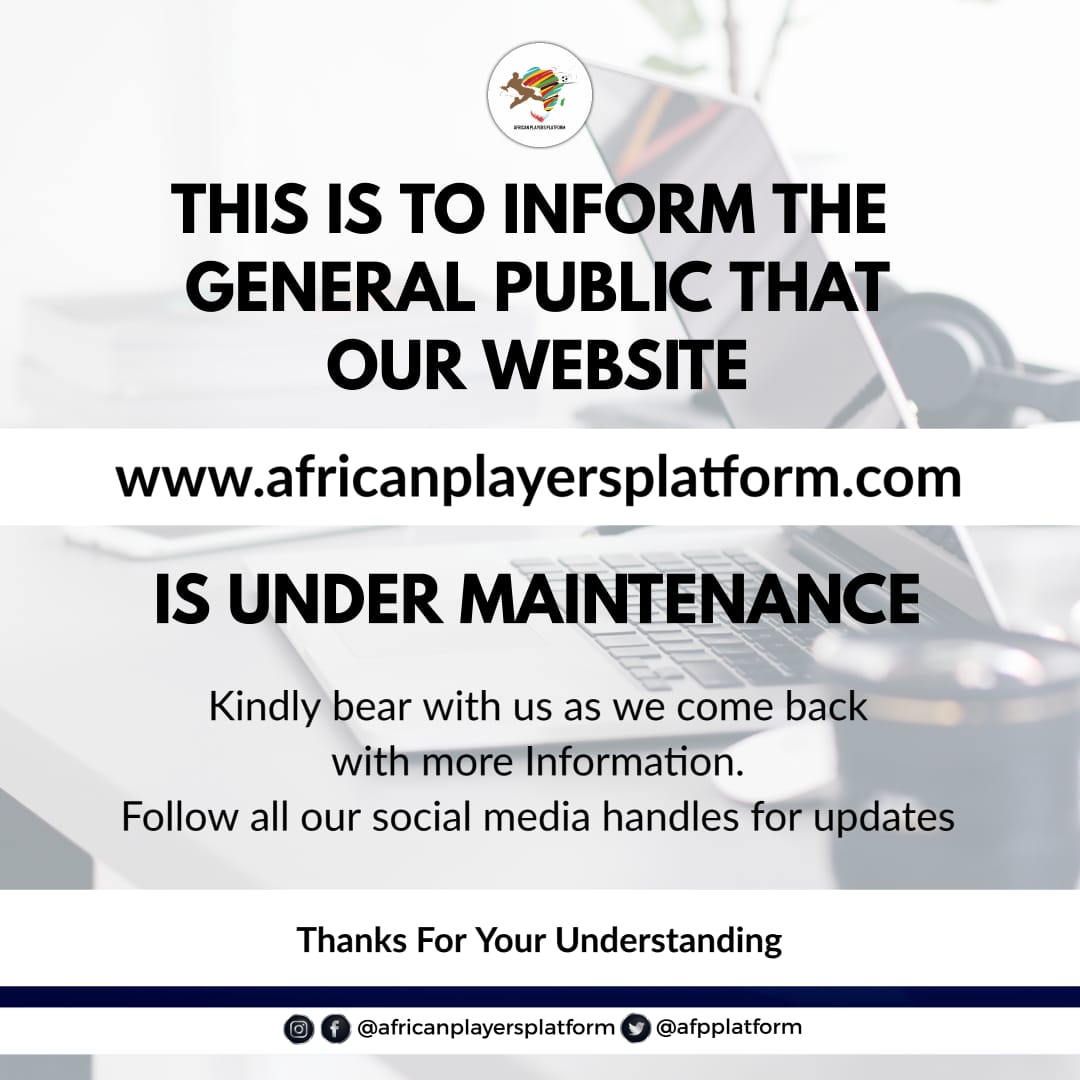 afpplatform's tweet photo. This is to inform the general public that our official website https://t.co/XokNk0qoY7 is under maintenance
Kindly Bear with us
#sports #scouting #football #sport #fitness #training #soccer #workout #ball  #follow #athlete #instagram #nike #footballers #fooballnews #footballtime https://t.co/iIsvNEuDuB
