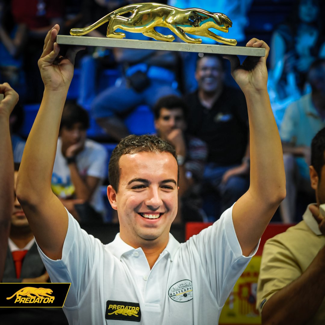 PredatorCues's tweet photo. #FlashBackFriday to our #PredatorProTeam member David Alcaide winning the 2009 Predator International 10-Ball Open and the unique trophy that came with it! #FBF #PredatorCues #ProEvents https://t.co/xr8pZTglEb