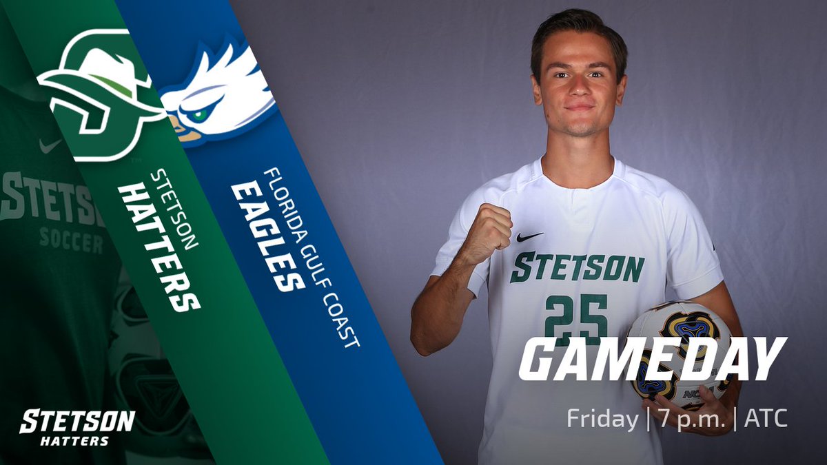 StetsonMSoccer's tweet photo. ASUN play continues tonight when we host FGCU #GoHatters

🤠🆚🦅
📍ATC
⏰7 p.m.
💻https://t.co/3OAYrxWgtj
📊https://t.co/E04GGrXZrY https://t.co/lF56p0Loe5