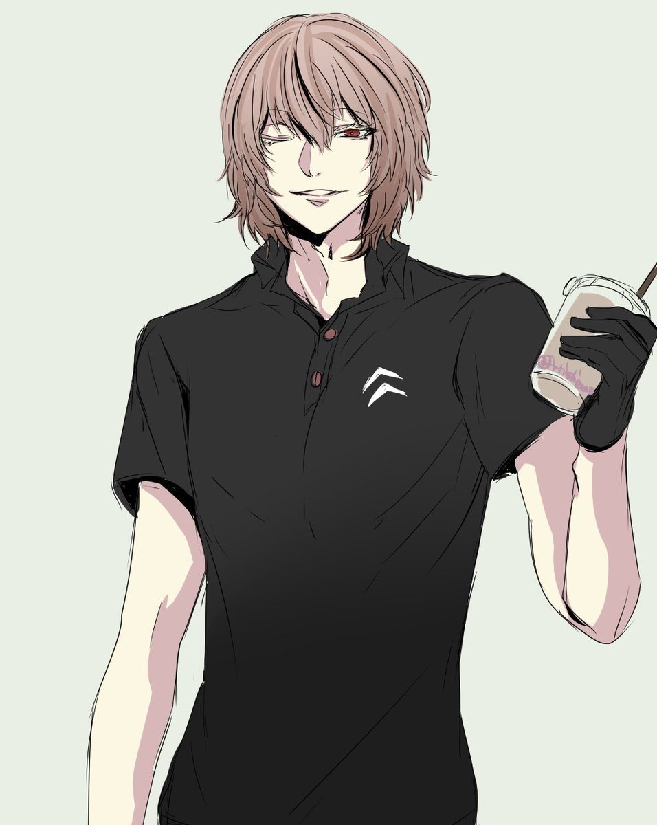 A_nishizono's tweet photo. 明智先輩はやっぱ夏服は黒ポロなのかなあ～～～～～～ https://t.co/EuKtP31Hkr