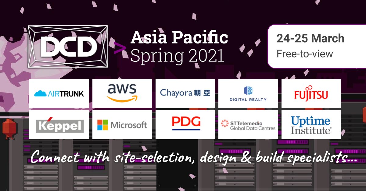 AJanulina's tweet image. #DCDAPAC goes live next week! Sign up now to join experts from AirTrunk, Chayora, Digital Realty, Fujitsu, Keppel Data Centres, Microsoft, Princeton Digital Group, and more and get to grips with the latest in #datacenter #siteselection #design &amp;amp; #build: 
ow.ly/Ia1B102BSfo