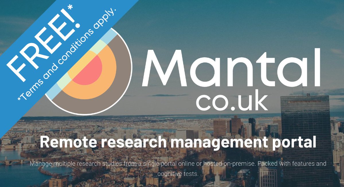 AAHSoftware's tweet image. #Researchers! We&apos;re delighted to offer our platform, Mantal.co.uk for FREE to help your small study save money and work smarter. 
 
#software #FreeStuffFriday #makeadifference 

Terms and conditions apply. Please contact us for details.