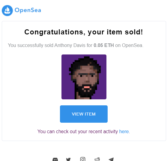 HallNba's tweet photo. Magnificent Anthony Davis is sold! 😋🏀❤️#NFT #cryptoart #NBA #opensea #NFTartists #nftcollector #nfts @AntDavis23 https://t.co/2mRqo5bN1B