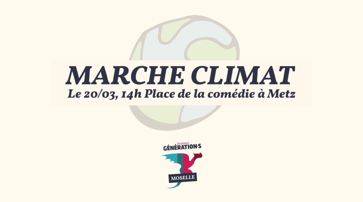 JeunesG_Metz's tweet photo. 📣 Ce Samedi 20 Mars, mobilisons-nous pour le #Climat !

🌍 Réclamons une justice climatique, une justice sociale !

✊ Nous ne serons pas la #generationsacrifiee  

#ClimateAction https://t.co/jfosLyMGfp