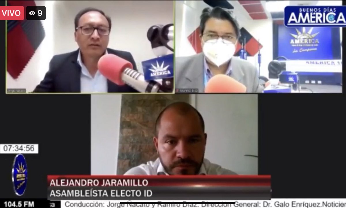 JaramilloG_A's tweet photo. En @RADIOAMERICAEC hablamos sobre la Agenda Legislativa 2021-2025. Se deben incorporar temas como la salud y la generación de trabajo. Vamos a revisar la #LeyHumanitaria que ha perjudicado a miles de trabajadores en el país. 

#AlejandroEnMedios
#LaNuevaAsamblea https://t.co/vFgaoTi66h