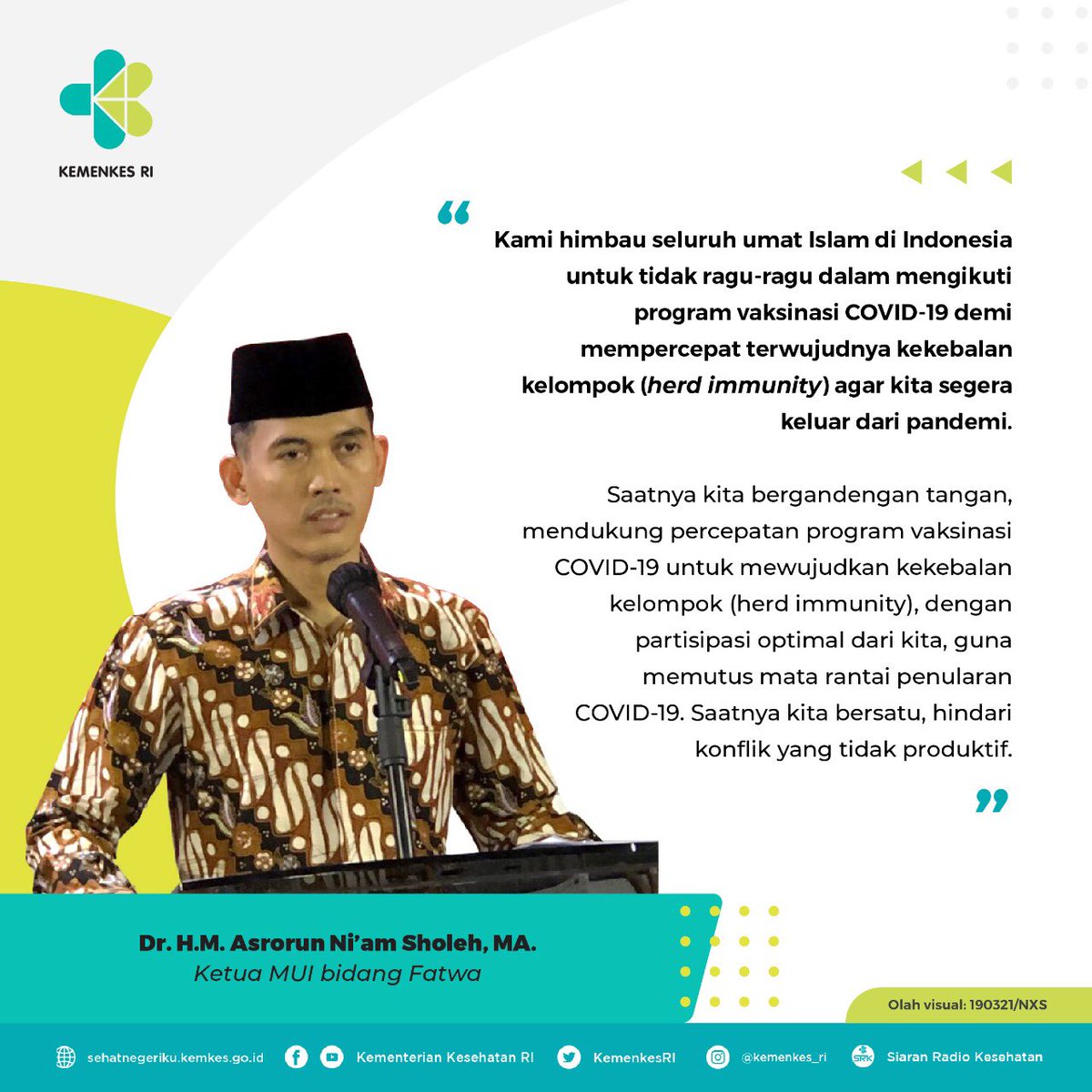 Kemenkes Ri On Twitter Majelis Ulama Indonesia Memutuskan Vaksin Astrazeneca Diperbolehkan Untuk Dipergunakan Dalam Program Vaksinasi Nasional Keputusan Ini Tertuang Dalam Fatwa Nomor 14 Tahun 2021 Tentang Hukum Penggunaan Vaksin Covid 19 Produk