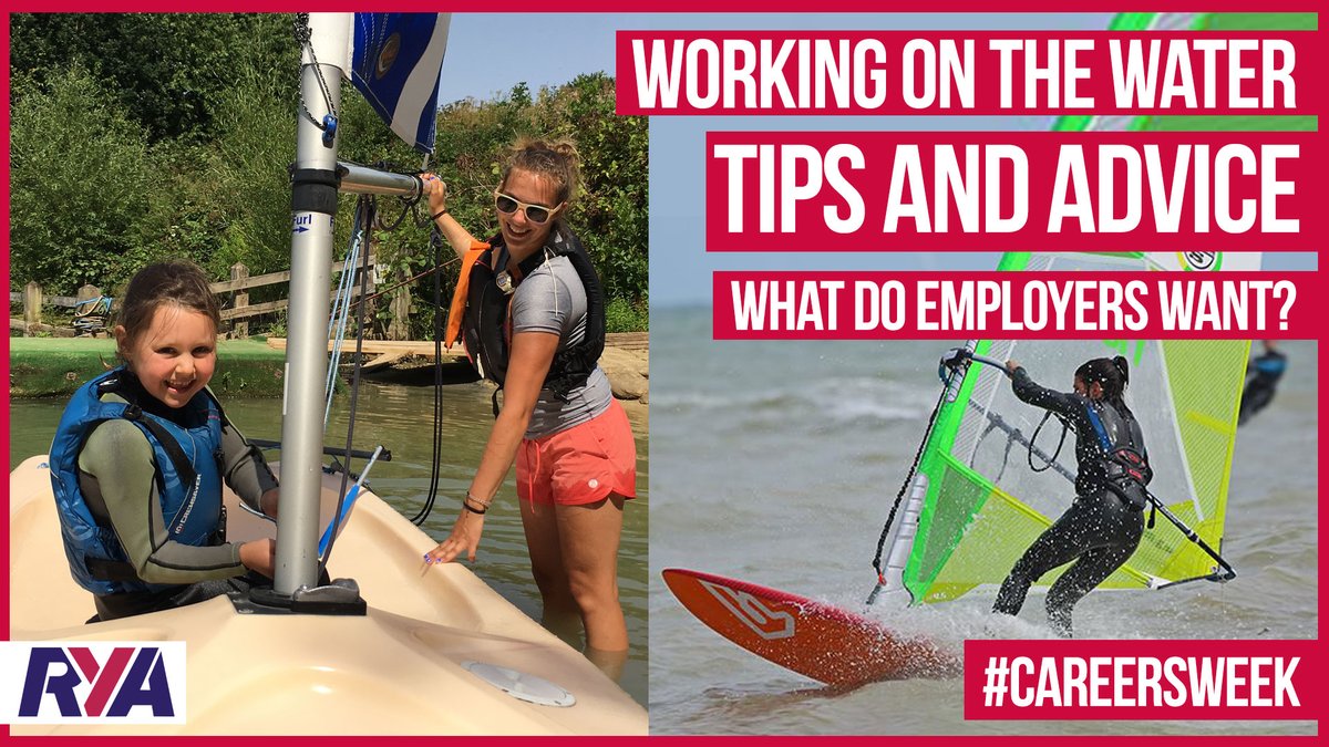 RYA's tweet photo. #WorkOnTheWater - this week, Josh talks to owner and Principal of  Aqua Sports Watersports, an RYA recognised training centre in Redhill, Surrey, about what employers are looking for in an instructor. 

Watch now ➡️ https://t.co/gJRpi6i9d9 #NCW2021 #CareersWeek #RYAInstructors https://t.co/Qed8ibpl9F