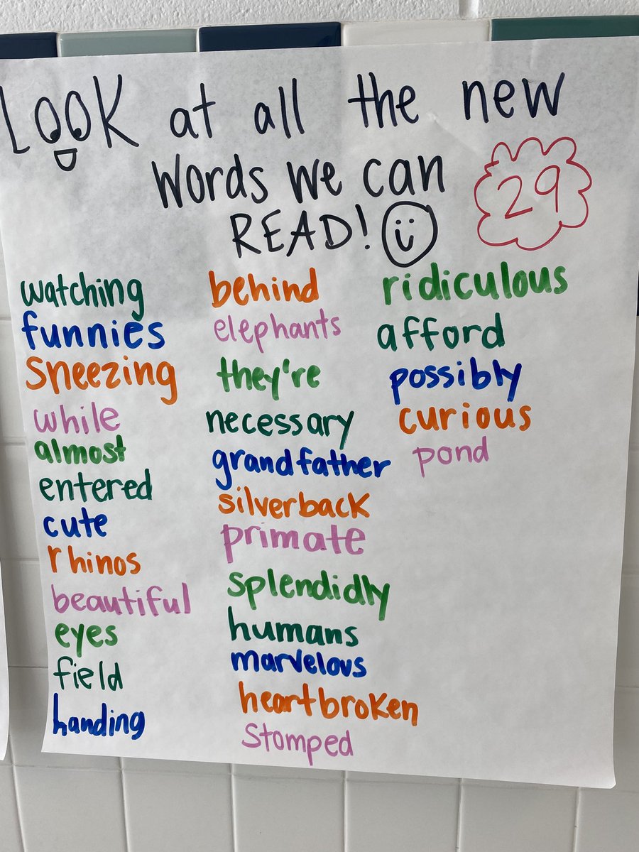 L👀K at all the NEW words we can read!! 🎉🥳👏🏻 These firsties are working hard to try MANY ways to figure out tricky vowels! ⁦<a href="/Discovery_elem/">Discovery Elem</a>⁩ ⁦<a href="/TCRWP/">TCRWP</a>⁩