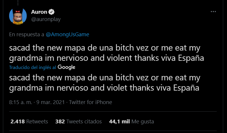Akatnim1's tweet photo. @auronplay se confirma que no le entendieron, pero al menos les dio miedo y lo sacaron rápido xD https://t.co/I95Fsb4Fph