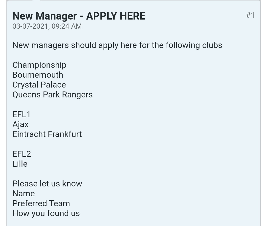 FFOmanager's tweet image. New managers can apply here to join FFO!

ffomanager.com/forum21/forum/…