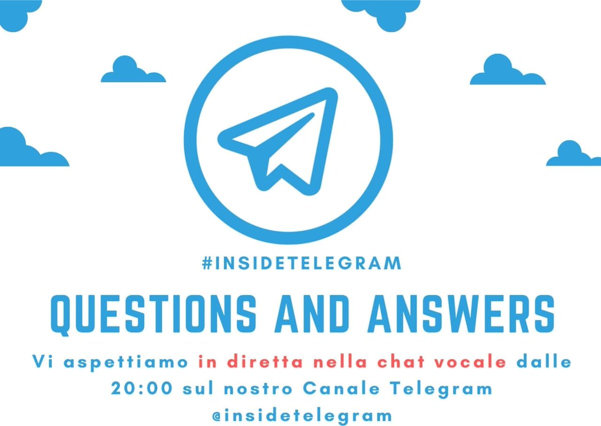 FlaviusHarabor's tweet photo. Questions and answers su Telegram

Una serata dedicata alle domande e risposte su Telegram.  Info:  https://t.co/SjLj2sjuPc

Tag: #TelegramPodcast #OnAirSuTelegram #Telegram #InsideTelegram #LiveTelegram #QA #QuestionsAnswers https://t.co/I5zvHAwlxt