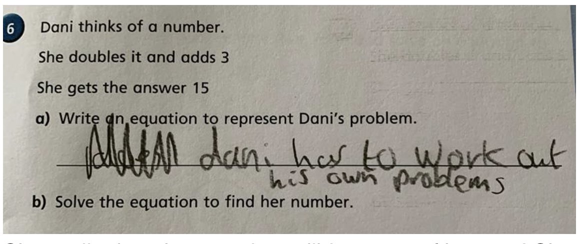 WillGreenwood's tweet image. My daughter’s maths teacher sent me this today. I have an autistic daughter. This is absolute comedy gold.. we love her so so much. She makes us laugh every day..