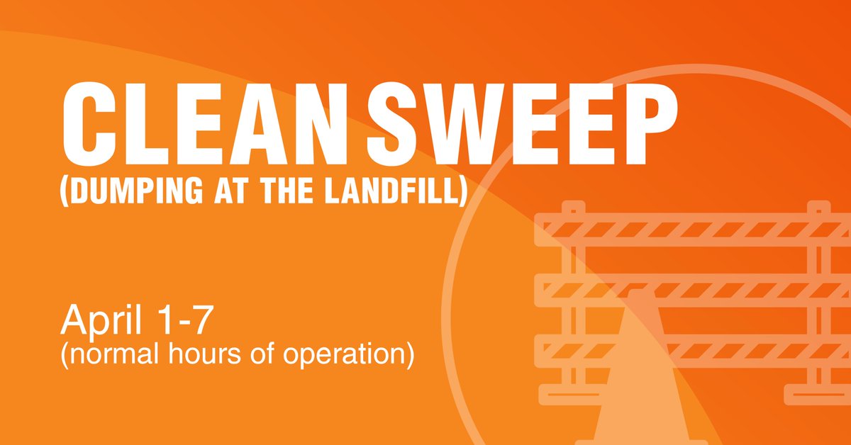 Mark your calendars for the upcoming Clean Sweep April 1-7. All yard waste, trash and appliances will be accepted from St. Joseph residents for two full days a year, free of charge. For restrictions and guidelines, please visit bit.ly/2GE9WMH.