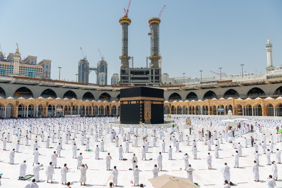 HaramainInfo's tweet image. Jumu'ah Salaah at Masjid Al Haram earlier