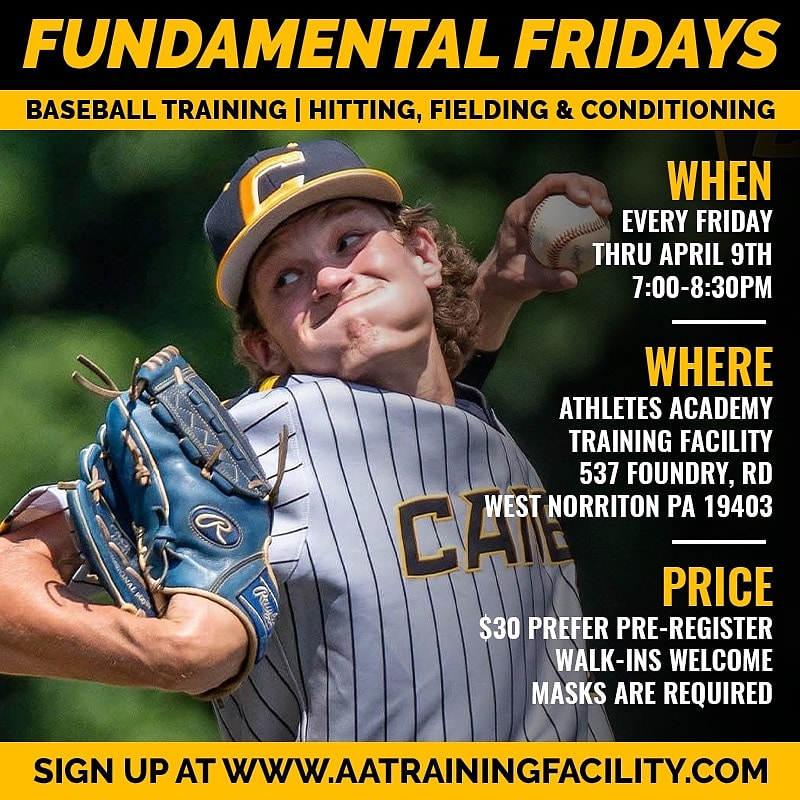 aatfacility's tweet photo. Spring / Summer baseball season is just around the corner.  

This class focuses on the fundamentals of baseball including hitting, fielding &amp; conditioning. 

https://t.co/RB5n5Etyjy

#baseballtraining #hitting #fielding #baseball #baseballglove #baseballbat #practice https://t.co/lIq2B8VVC4
