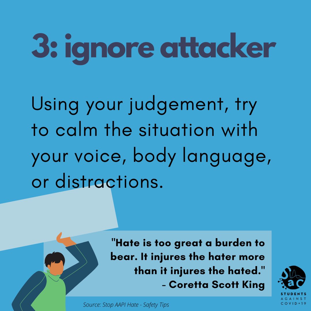 StudentsCOVID19's tweet photo. We've all witnessed #hate and felt powerless to act. But we can no longer standby. We must stand for and with each other. Thanks to @stopaapihate, swipe to learn 5 ways you can help when witnessing hate. ➡️ https://t.co/Tt0B93nvf3