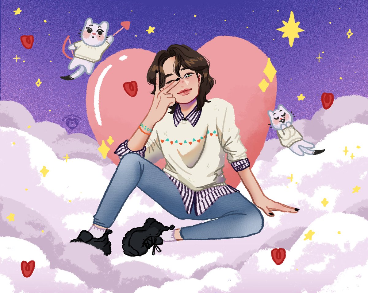 frogenyoghurt's tweet photo. 💝 hearts for the loveliest 💝
#StrayKidsFanart HeartsFromStay collab for our dearest🦙🥟 https://t.co/Pw1g0osxo7