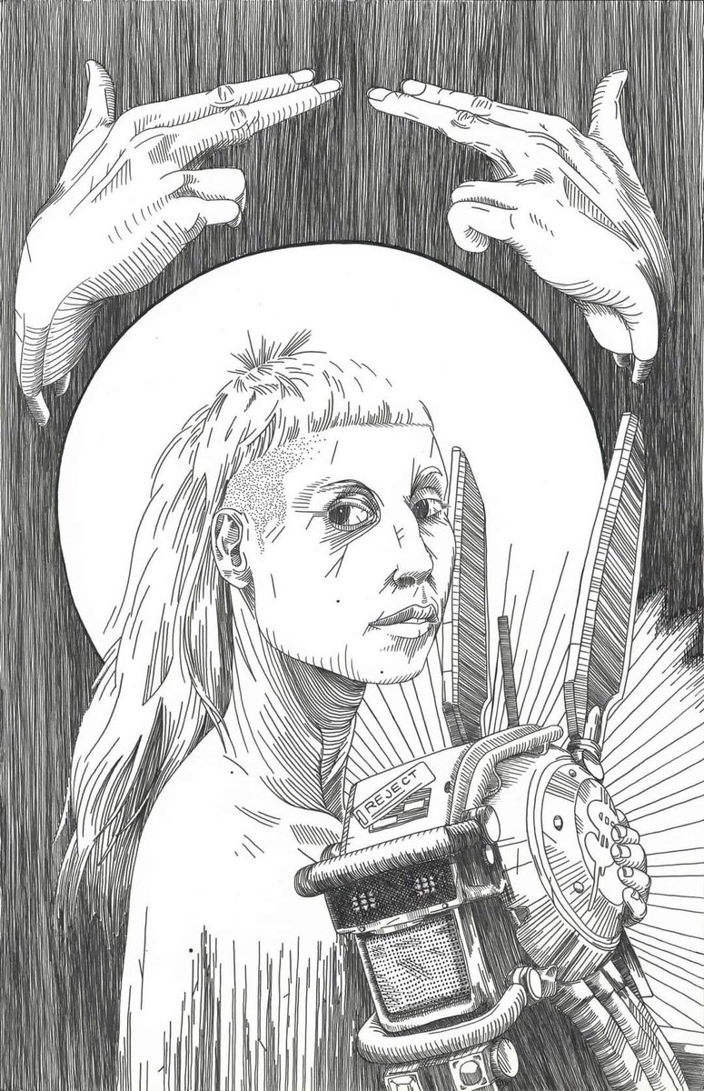 JamesDortchArt's tweet photo. 'Mother & Child' (2015)
Micron pen on Bristol board
11x17in.
@DieAntwoord #yolandivisser #chappie #portrait #ink #art #blackandwhite #drawing #throwback #motherandchild #jamesdortchart https://t.co/0ILHcZEfS4