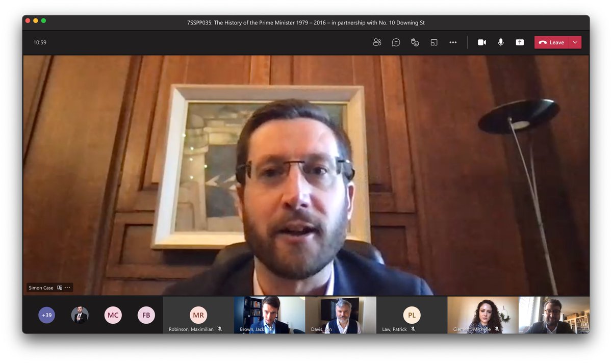 JonDavis73's tweet photo. Huge thanks to Cabinet Secretary Simon Case who generously gave his time to answer questions from our students studying on postgrad ‘History of the PM in Partnership with No.10’ &amp; undergrad ‘PMs &amp; Leadership’ modules | @Kingspol_econ @KingsSSPP @policyatkings https://t.co/pGTrZQQZgm