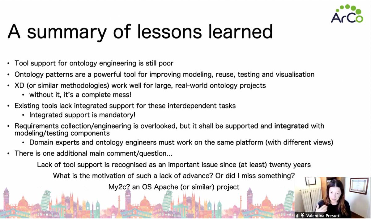 vale_carriero's tweet image. @vpresutti at the workshop on tools for #OntologyEngineering @ontocommons
&quot;#domainExperts and ontology engineers must work on the same platform with different views&quot;
Definitely! #knowledgegraph #semanticweb #ArCo