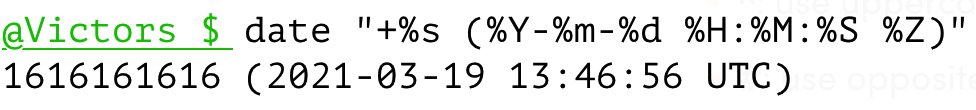 Unix timestamp 1616161616 has gone in the past...