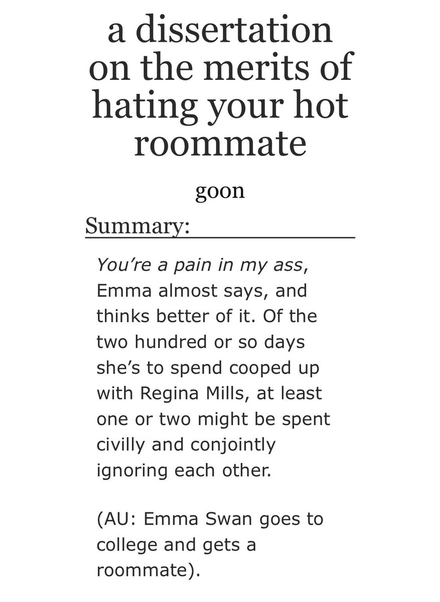 March 19: a dissertation on the merits of hating your hot roommate by goon.  https://archiveofourown.org/works/1044052/chapters/2087129 Henry is a cat. They fight over him. Enough said.