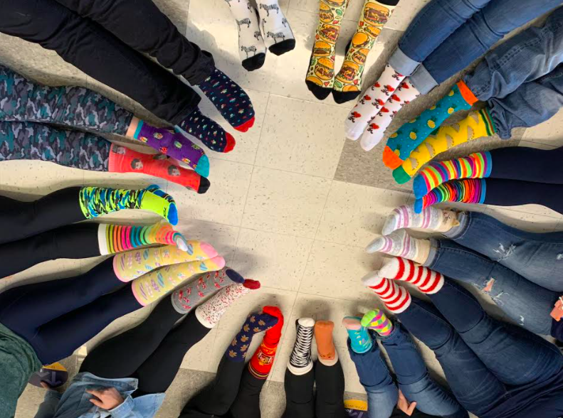 The staff at Bridgeport are rocking their socks for World Down Syndrome Day! #RockYourSocks #umasdistheplacetobe