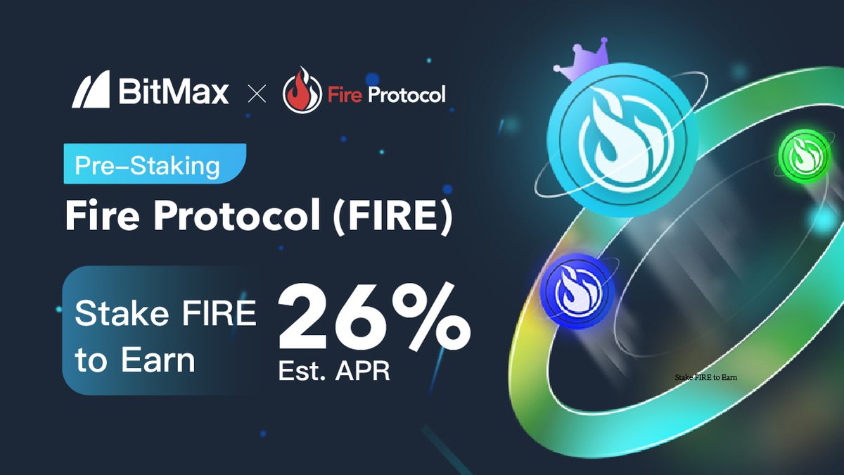 AscendEX (@ascendex_) on Twitter photo 🚨AVAILABLE NOW!🚨
Stake <a href="/FireProtocolOS/">Fire Protocol</a> (#FIRE) on #BitMax for Est. 26% APR!
✅ Minimum Delegation Amount: 5 FIRE
✅ Maximum Delegation Amount: None
✅ Compound mode applied
Stake to earn 👉bit.ly/2NBJB7U
#Staking #DeFi 🚨AVAILABLE NOW!🚨
Stake <a href="/FireProtocolOS/">Fire Protocol</a> (#FIRE) on #BitMax for Est. 26% APR!
✅ Minimum Delegation Amount: 5 FIRE
✅ Maximum Delegation Amount: None
✅ Compound mode applied
Stake to earn 👉bit.ly/2NBJB7U
#Staking #DeFi