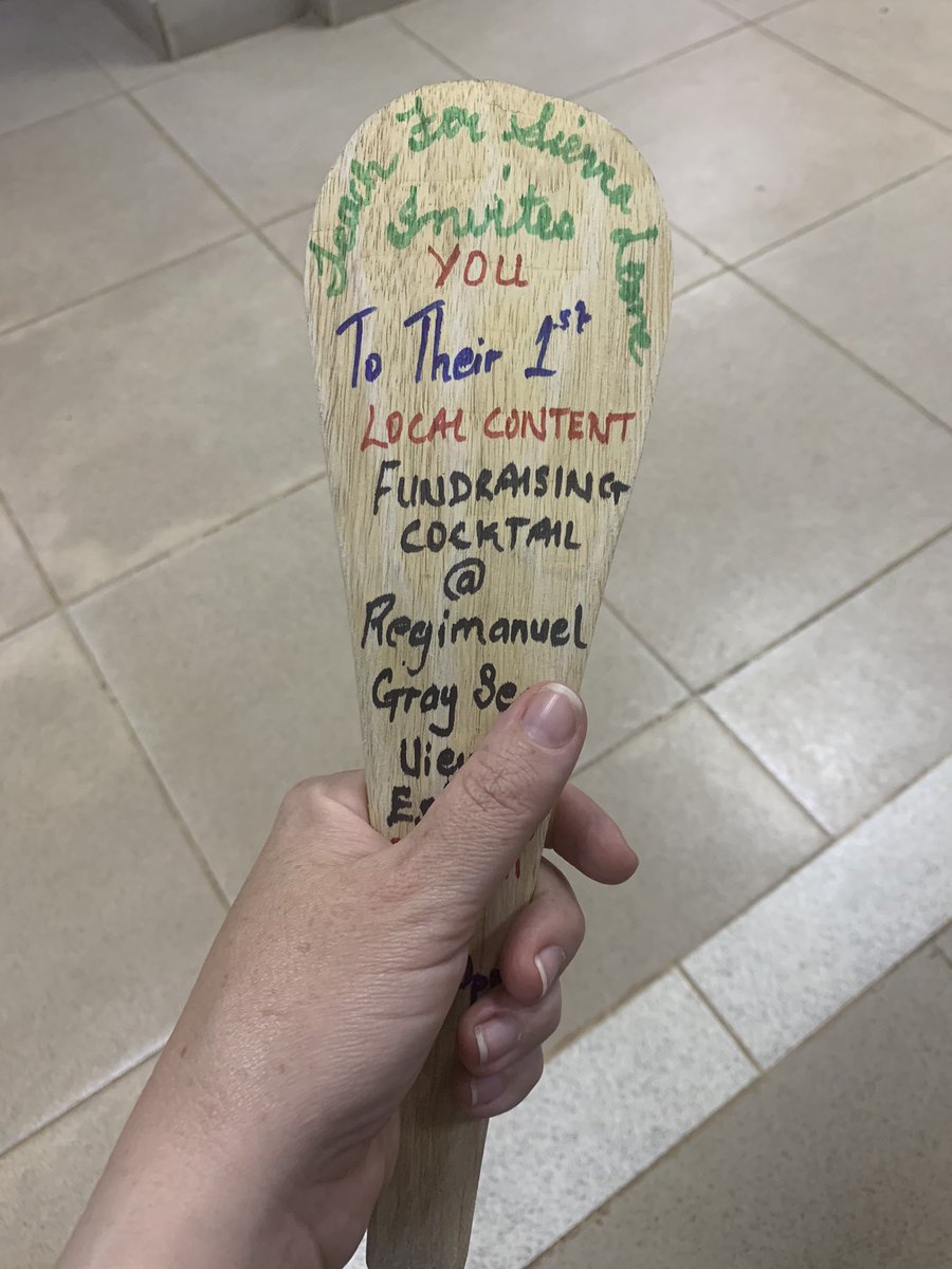 KellyFergusonBC's tweet photo. I think this wins first prize in terms of the most novel event invite I’ve received since being in #SierraLeone with all the details written out on a traditional local spoon! Thanks @TeachForSalone https://t.co/p6gIh2MvpD