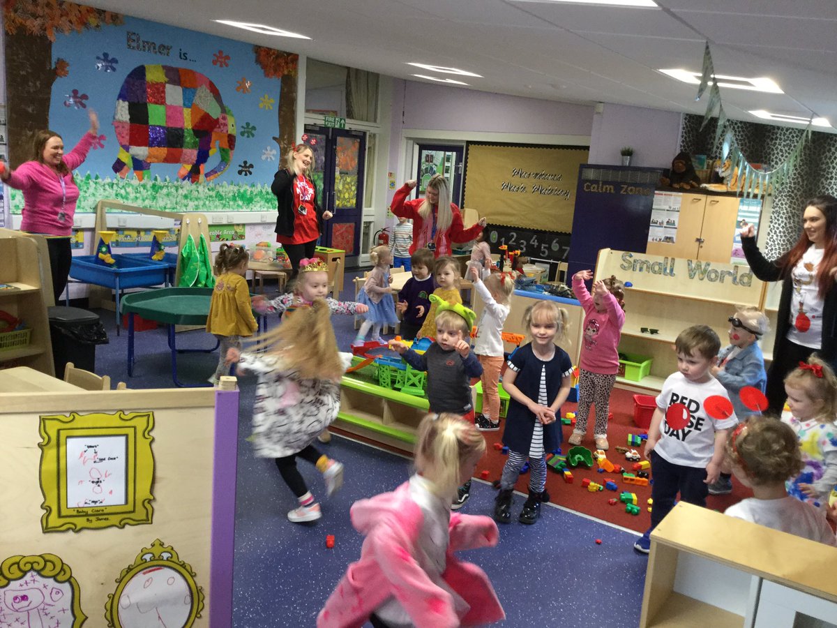 GarswoodNursery's tweet photo. We have had lots of fun and laughter on Red Nose Day @GarswoodPrimary @BBCComicRelief #Danceathon #DanceAlarm #StopAndDance #SillyOutfits #RedNoseDay #ComicRelief https://t.co/o6SSYzCVKA