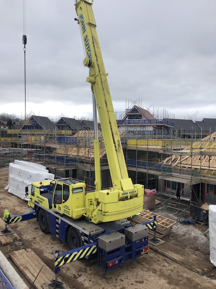 Busy day at <a href="/GP_DevTeam/">GreatPlacesDevelopmentTeam</a> and <a href="/PlumlifeHomes/">Plumlife Homes</a> Radclyffe Gardens. The site is really starting to take shape now.