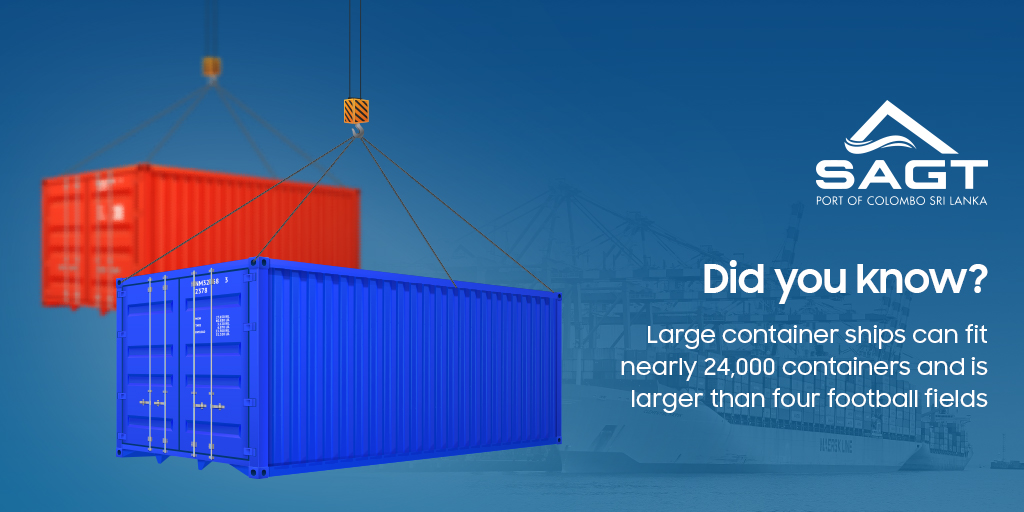 SAGT_SL's tweet image. Did you know?

Large container ships can fit nearly 24,000 containers and is larger than four football fields!

#DidYouKnow #SouthAsiaGatewayTerminal #port #sea #ship #photography #maritime #harbour #shipping #freight #lifeatsea #shiplife #sealife #containership #SAGT #Port