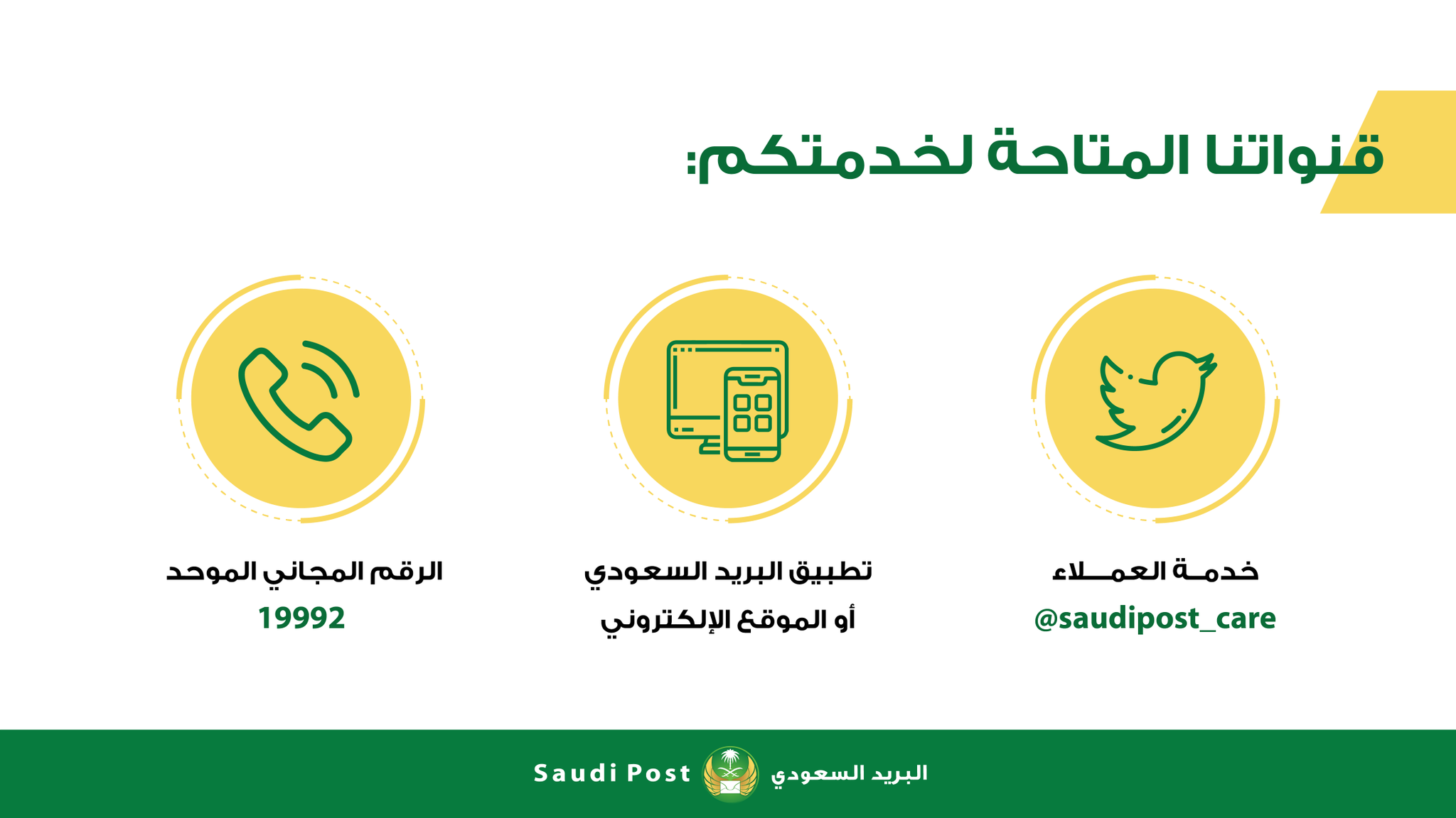 البريد السعودي سبل On Twitter يسعدنا تواصلكم عبر قنواتنا المتاحة لخدمتكم البريد السعودي