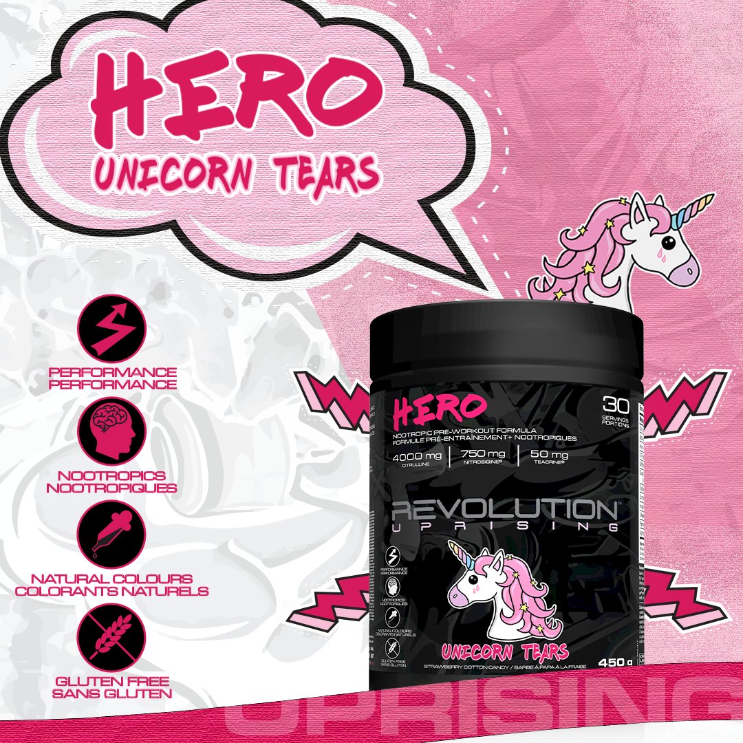 HERO - THE POWERFUL PRE WORKOUT 🥊⁠⁠
⁠
A high-quality pre-workout formula that will get you the power of caffeine and nootropics. You want results ? You gonna have it!⁠
⁠
Fueling the revolution 🔥⁠
⁠
Get yours now at revolution-nutrition.com