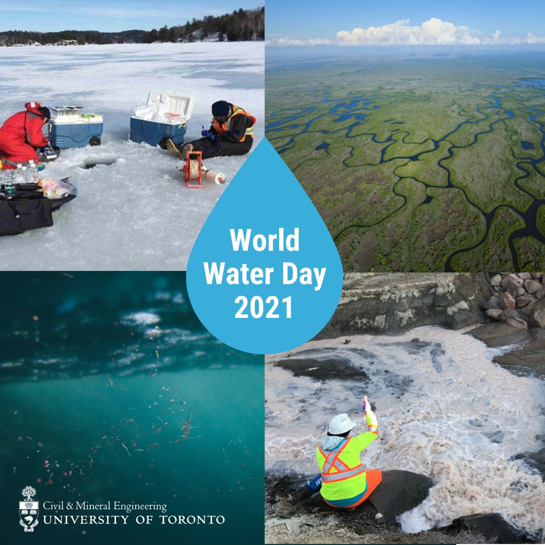 Monday, March 22 is #WorldWaterDay - this year’s theme is #ValuingWater. To celebrate, we’re highlighting the incredible research our #CivMin faculty and students are leading to preserve and value water. #WWD2021 uoft.me/wwd2021