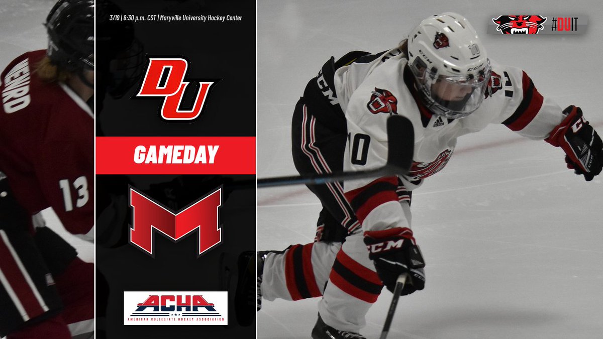 Two more games left this season!

First game against <a href="/MUSaintsWHockey/">Maryville Saints Womens Hockey</a> is tonight at 8:30 p.m. CST!

#DUWHockey
<a href="/achawomensd1/">ACHA Women's D1</a> 
#ACHA
