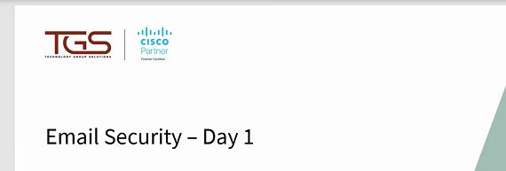 Early training - CCNP SCOR - email security