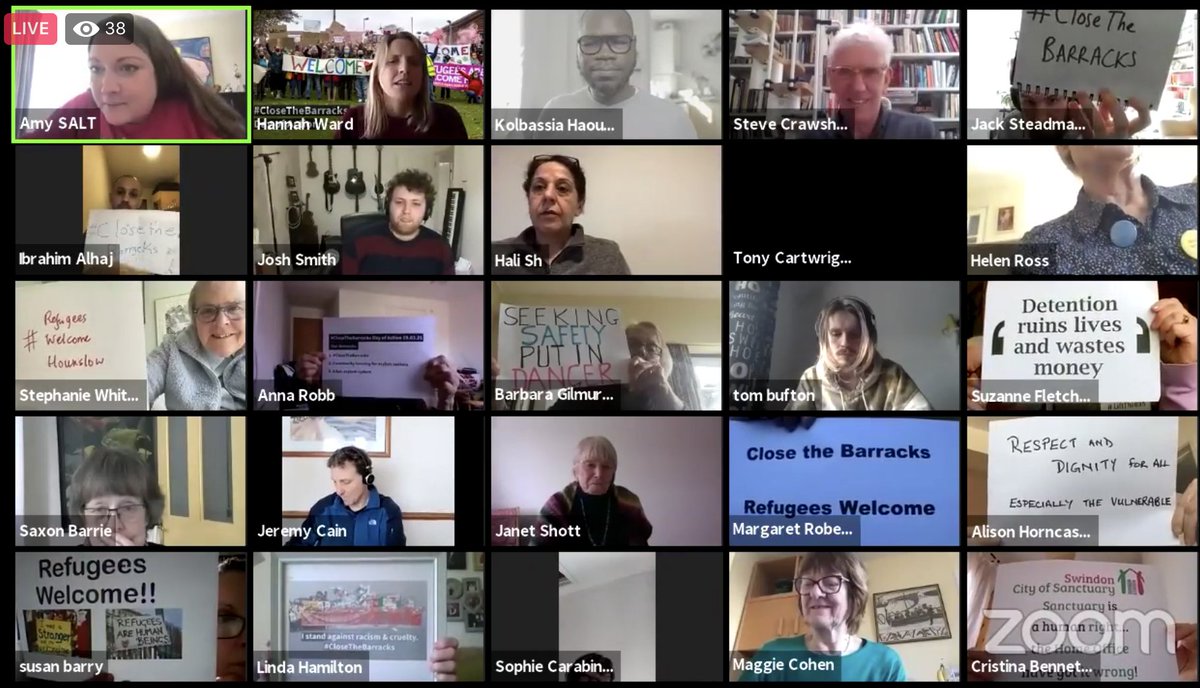 Absolutely incredible online rally this afternoon - a huge thank you to everyone who came. Got that fire in your belly? Tweet your MP - call them to:
1️⃣ #CloseTheBarracks⁣
2️⃣ House people seeking asylum in communities⁣
3️⃣ Commit to a fair &amp; compassionate asylum system⁣