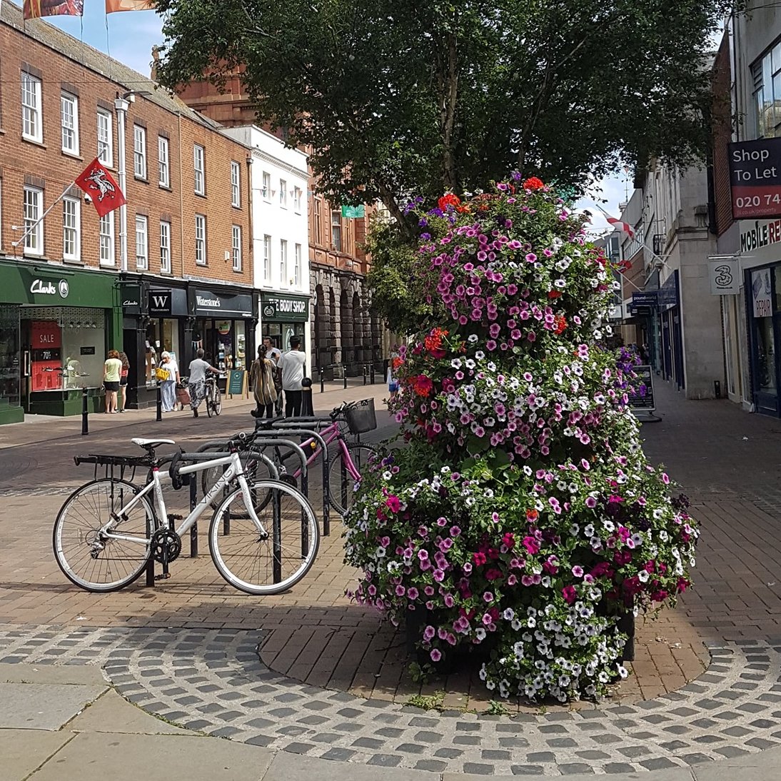 This year we've gone for bee friendly and bold coloured flowers! Adding greenery and pops of colour to the city centre. 🐝🌸🐝🌸🐝🌸🐝 #Gloucester #AttractiveCity